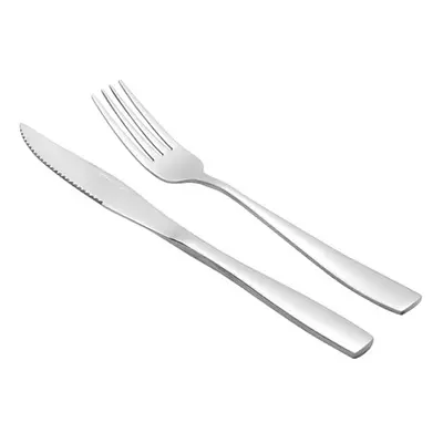 Set of Steak Knives and Forks, Stainless Steel Cutlery Fork and Knife