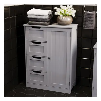 (Grey) Priano Drawer Door Freestanding Storage Unit