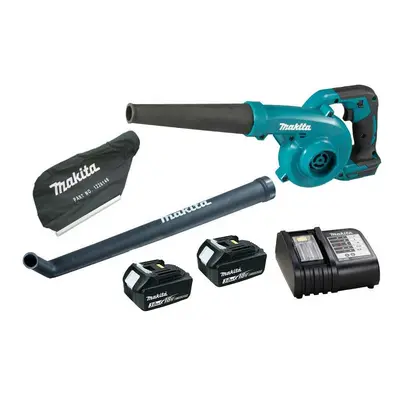 Makita DUB185 LXT 18v Li-Ion Leaf Blower Vacuum + x 3.0ah Batteries + Bag