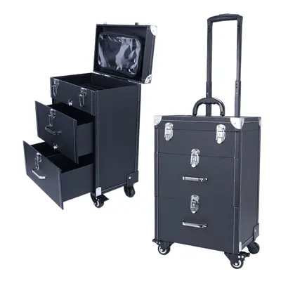 3 in Makeup Trolley Case Cosmetic Nail Kit Box Storage Unit