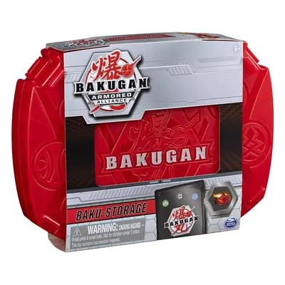 Bakugan, Baku-Storage Case with Dragonoid Collectible Action Figure and Trading Card, Red