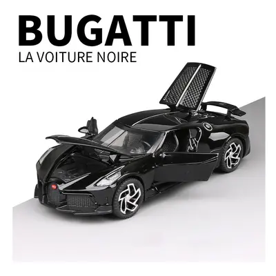 (Bright Black) 1:32 Alloy Scale Model Car Toys Bugatti La Voiture Noire Alloy Diecast Simulation