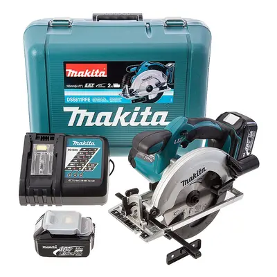 Makita DSS611RFE 18V LXT Lithium Ion 165mm Circular Saw - x 3.0ah Batteries