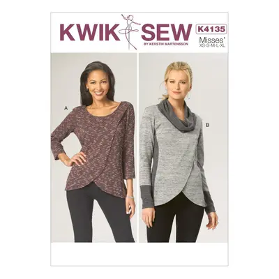 KWIKSEW PATTERNS K4135 Misses Tops XSmallXLarge