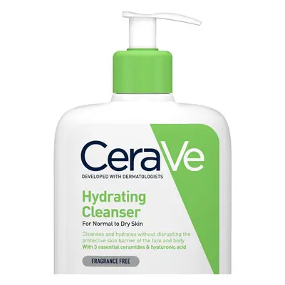 CeraVe Hydrating Cleanser for Normal to Dry Skin ml with Hyaluronic Acid and Essential Ceramides