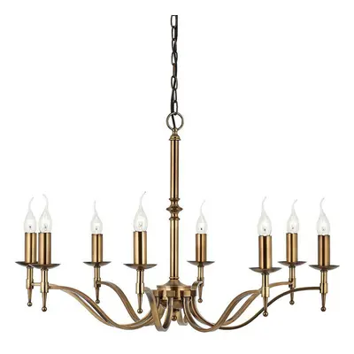 Avery Ceiling Pendant Chandelier Light Lamp Antique Brass Curved Candelabra