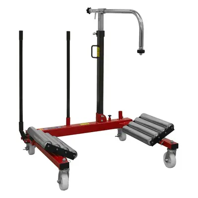 1200kg Wheel Removal Trolley - Adjustable Rollers - Hydraulic Foot Pedal