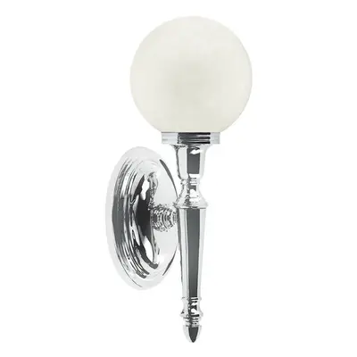 IP44 Wall Light Globe Shaped Glass Shade LED Included Chrome LED G9 3.5W