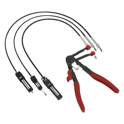 Remote Action Hose Clamp Pliers - Interchangeable Heads - Flexible Cable