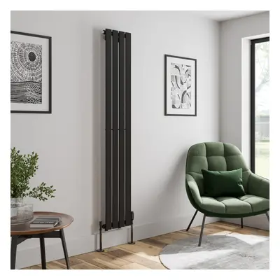 (Black, x 300mm - Single) Flat Panel Radiators Horizontal Vertical Heater