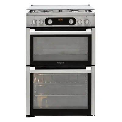 Hotpoint HDM67G0C2CX/UK Gas Cooker - Silver