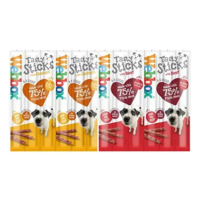 Dog Delight Variety Pack of (6 x Beef x Chicken) sticks