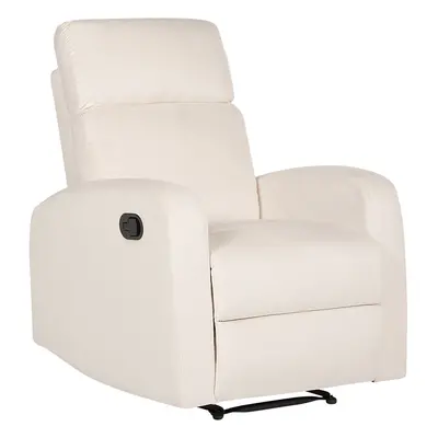 Recliner Chair VERDAL Velvet Cream