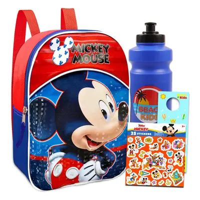 Mickey Mouse Mini Backpack for Toddler - Bundle with 11"" Mickey Presc