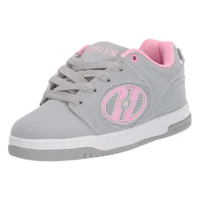 HEELYS Unisex-Child Voyager Tennis Shoe Grey/Light Pink Big Kid