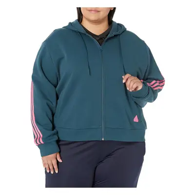 adidas Women's Future Icon Three Stripes Full-Zip Hoodie Arctic Night