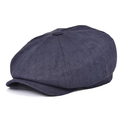 BOTVELA Men's Linen Newsboy Cap Lightweight Flat Cap Breathable Summer