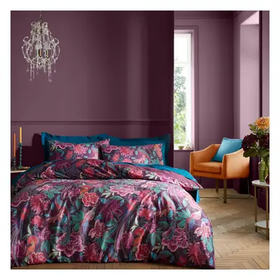 Catherine Lansfield Bridgerton Kate Floral Soft Velvet Single Duvet Cover Set with Pillowcase Pl