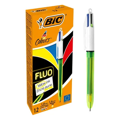 Bic Colour Fluo Black/Blue/Red/Yellow Highlighter Pack