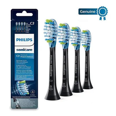 Philips Sonicare Premium Plaque Defence BrushSync Enabled Replacement brush Heads, 4pk Black - H