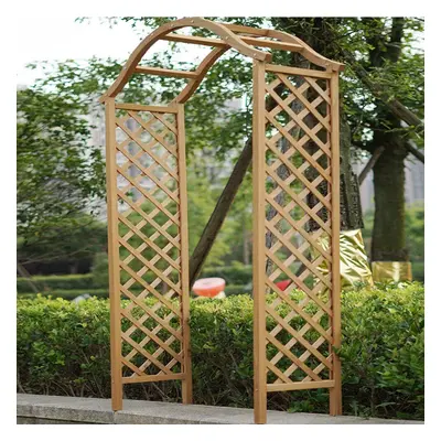 Garden Arch Wooden Pergola Feature Trellis Rose Climbing Plant Archway Tan Frame