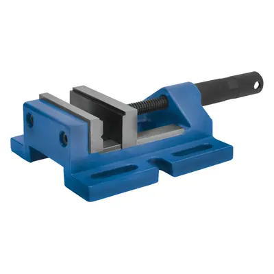 Steel Drill Vice - 100mm Jaw Width - Replaceable Stepped Jaws - Machined Foot