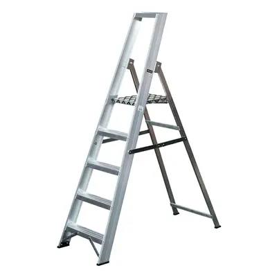 1.1m Aluminium Platform Step Ladders Tread Home DIY Lightweight Metal Steps