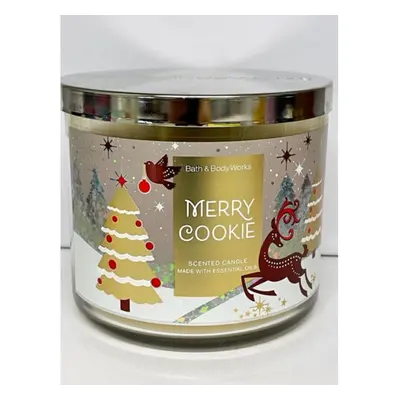 Bath and Body Works Merry Cookie Scented Candle Wick 14.5 OZ