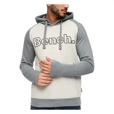 (M, Steel Grey) Bench Mens Manchini Pullover Hooded Sweatshirt Hoody Jumper Hoodie