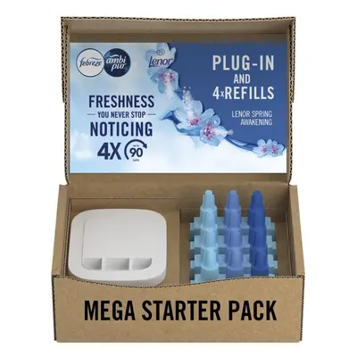 3Volution Plug In Air Freshener Starter Kit + Refills, Odour Eliminator & Bathroom Air Freshener