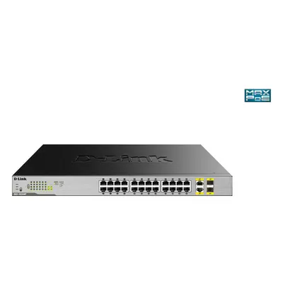 D-Link DGS 1026MP - Switch - unmanaged - x 10/100/1000 (PoE) + x combo Gigabit SFP - desktop, ra