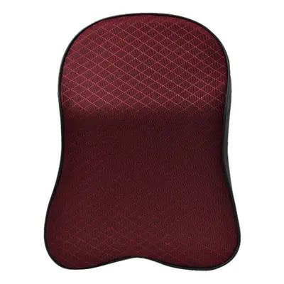 (Red Pillow) Car Headrest Neck Pillow Head Restraint 3D Memory Foam Auto Travel Back