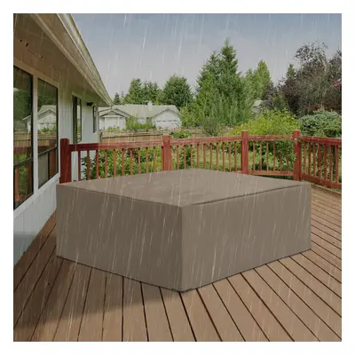 Outsunny 275x205cm Outdoor Furniture Protective Cover Water UV Resistant Beige