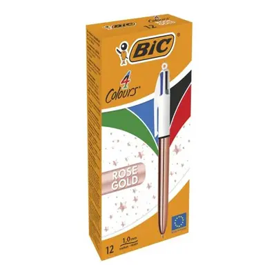 Bic Colour, 1mm Tip Pen Barrel Rose Gold, Pack of