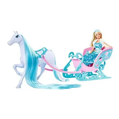 Simba Steffi Love Snow Dream Fairytale Sledge with Horse and Steffi as Ice Princess, Length cm, 