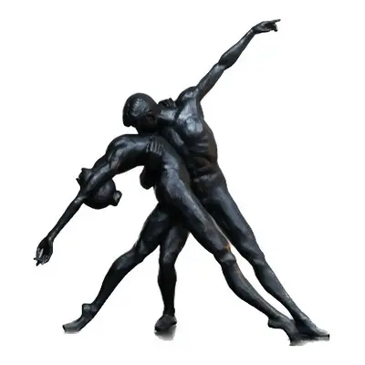 Detailed Elegant Couple Ballet Dancer Ornament Art | Resin