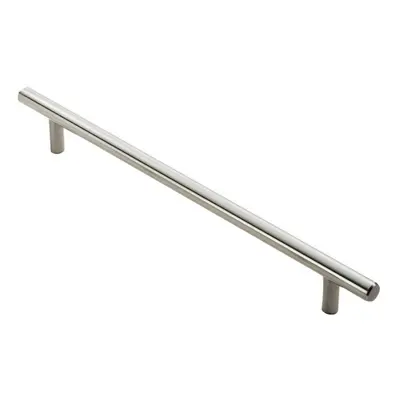 4x Round T Bar Cabinet Pull Handle x 12mm 640mm Fixing Centres Satin Nickel