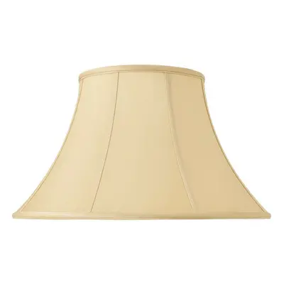 18" Inch Luxury Bowed Tapered Lamp Shade Traditional Honey Silk Fabric & White