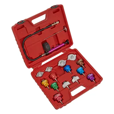 16 Piece Cooling System Pressure Test Kit - Locate System Leaks - Storage Case