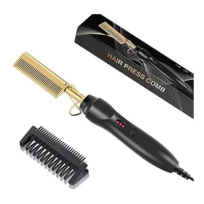 Hot Comb Electric Hot Comb Hair Straightener for Wigs Professional Ceramic High Heat Press Comb 