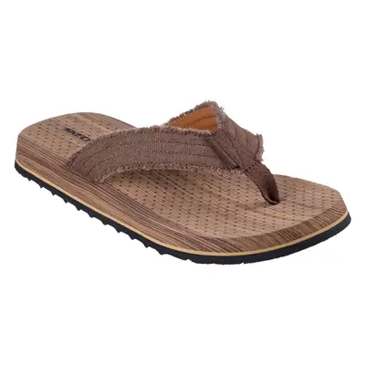 (8 UK, Brown) Skechers Mens Tantric Fritz Flip Flops