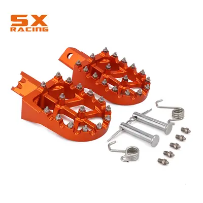 (Orange) Motorcycle Aluminum Foot Pegs Footpeg Pedals FootRest For HONDA CRF50 CRF70 CRF110 XR50