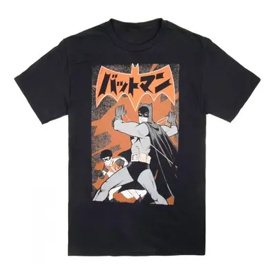 Batman 887776-3xlarge Batman Jiro Kuwata Batmanga Logo T-Shirt, Black - 3XL