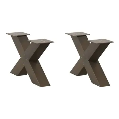 (natural, x (30-31) cm (80 mm)/ pcs) vidaXL Dining Table Legs X-Shaped Desk Legs Kitchen Metal F