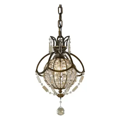 1 Bulb Ceiling Pendant Light Fitting Oxidized Bronze British Bronze LED E14 60W