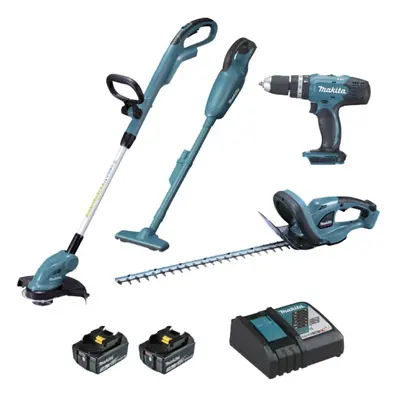 MAKITA ZESTAW COMBO 18V DLX4093 (DHP453+DUR181+DUH523+DCL180) 2x3,0Ah