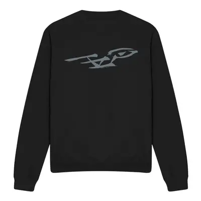 (L, Black) Star Trek Unisex Adult Bushwork Enterprise Sweatshirt