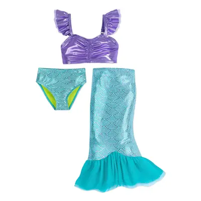 Disney I Am Ariel 3-Piece Deluxe Swimsuit for Girls Size 5/6 Blue