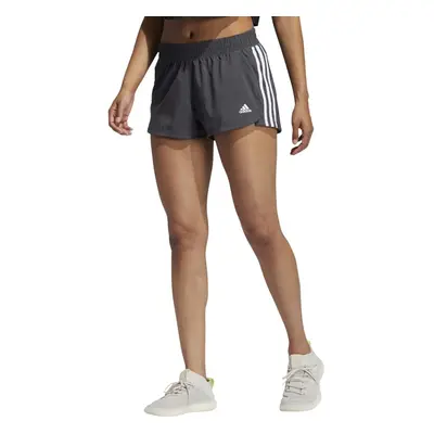 adidas womens Pacer 3-Stripes Woven Shorts Grey/Black Small