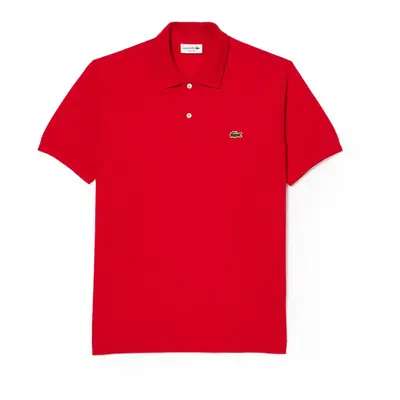 Lacoste Mens Short Sleeve L.12.12 Pique Polo Shirt Red